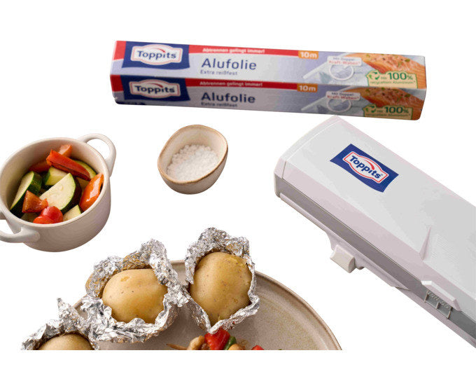 TOPPITS Folienschneider in Weiss präsentiert im Onlineshop von KAQTU Design AG. Papierrollenhalter ist von TOPPITS