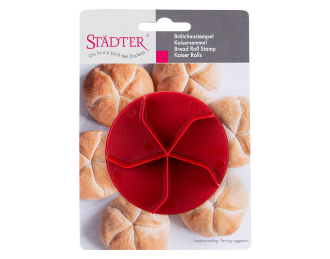 STÄDTER Brötchenstempel Kaisersemmel ø 7.5x2 cm rot in präsentiert im Onlineshop von KAQTU Design AG. Küchenhelfer ist von STÄDTER