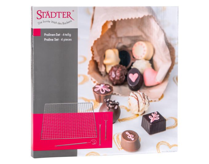 STÄDTER Pralinen-Set 4-teilig 3 Gabeln 1 Abtropfgitter Edelstahl in präsentiert im Onlineshop von KAQTU Design AG. Küchenhelfer ist von STÄDTER