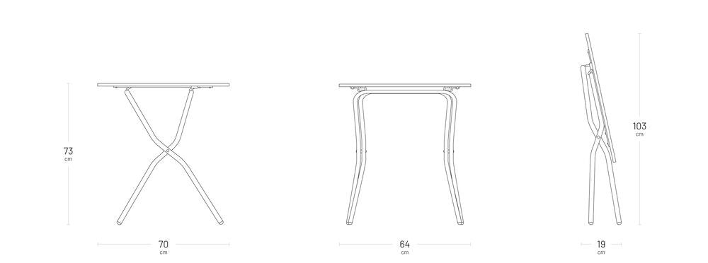 LAFUMA Klapptisch Balcony CB titane in Titane, Grau präsentiert im Onlineshop von KAQTU Design AG. Gartentisch ist von LAFUMA