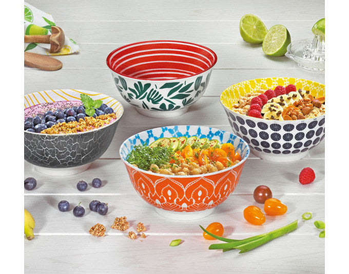 CILIO Bowl Amici Mandala Porzellan 850 ml ø 18x8cm in Dekoriert präsentiert im Onlineshop von KAQTU Design AG. Schale ist von CILIO