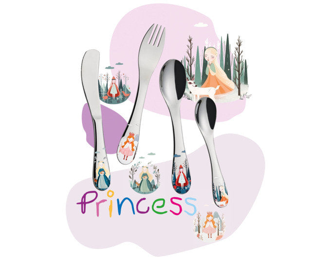 CILIO Kinderbesteck Princess 4-teilig in Bedruckt präsentiert im Onlineshop von KAQTU Design AG. Kinderbesteck ist von CILIO