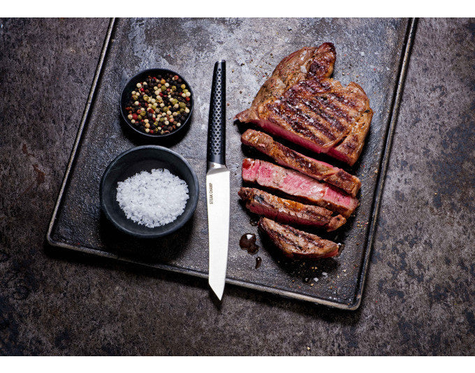 STEAK CHAMP Steakmesser-Set Prime Rib, 4 Messer in Chrom, Silber, Schwarz präsentiert im Onlineshop von KAQTU Design AG. Steakmesser ist von STEAK CHAMP