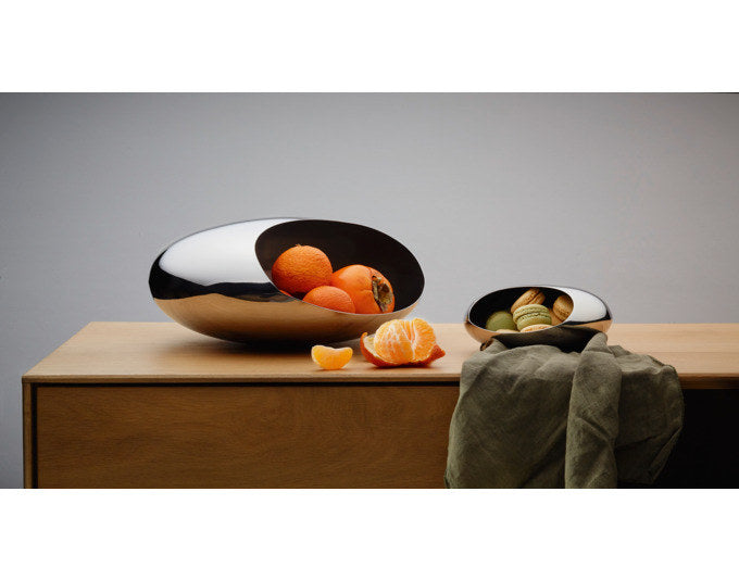 PHILIPPI Fruchtschale Cocoon Inox ø 30x14 cm in Chrom, Silber präsentiert im Onlineshop von KAQTU Design AG. Fruchtschalen ist von PHILIPPI