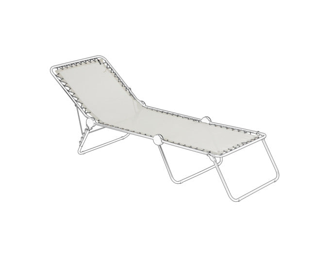 Beige Ersatzbezug für LAFUMA Siesta Clip, gefertigt aus strapazierfähigem Batyline ISO Material, ideal für Outdoor-Nutzung.