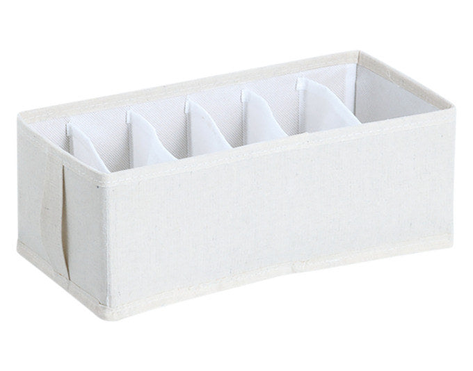 ZELLER Aufbewahrungsbox mit 6 Fächern Polyester/Vlies beige 15x30x11 cm in Beige, Braun präsentiert im Onlineshop von KAQTU Design AG. Aufbewahrungskisten ist von ZELLER PRESENT