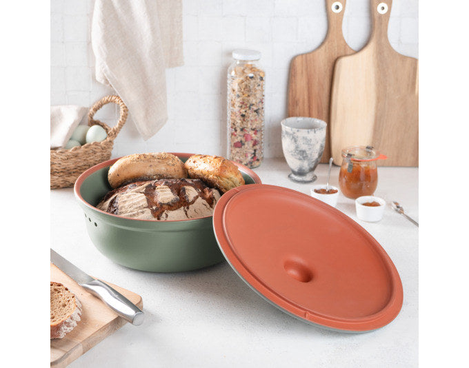 RÖMERTOPF Brottopf rund 4.5 l ø 30x18 cm grün in Grün präsentiert im Onlineshop von KAQTU Design AG. Brotkorb ist von RÖMERTOPF