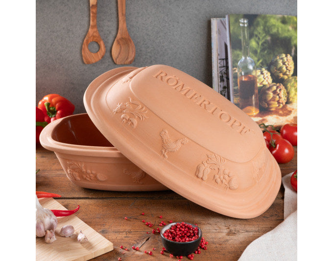 RÖMERTOPF Bräter Rustico 5.0 l 37x27x20 cm terracotta in Terracotta, Braun präsentiert im Onlineshop von KAQTU Design AG. Bräter ist von RÖMERTOPF