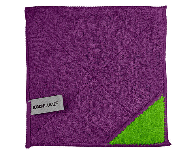 KOCHBLUME Microfasertuch 18x18 cm lila-limette in präsentiert im Onlineshop von KAQTU Design AG. Reinigungsmittel ist von KOCHBLUME
