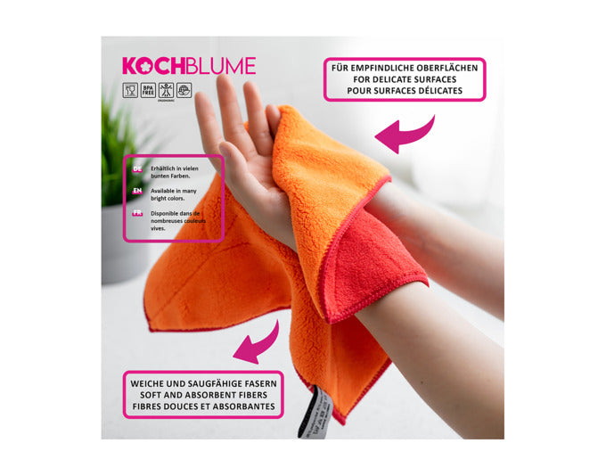 KOCHBLUME Microfasertuch 30x30 cm lila in präsentiert im Onlineshop von KAQTU Design AG. Reinigungsmittel ist von KOCHBLUME