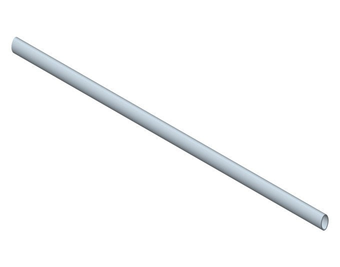 Schlanke Kleiderstange aus verchromtem Metall, Grösse 10 x 2 x 3.5 cm, zur Montage in einem Konfektionsträger eines Schranksystems.