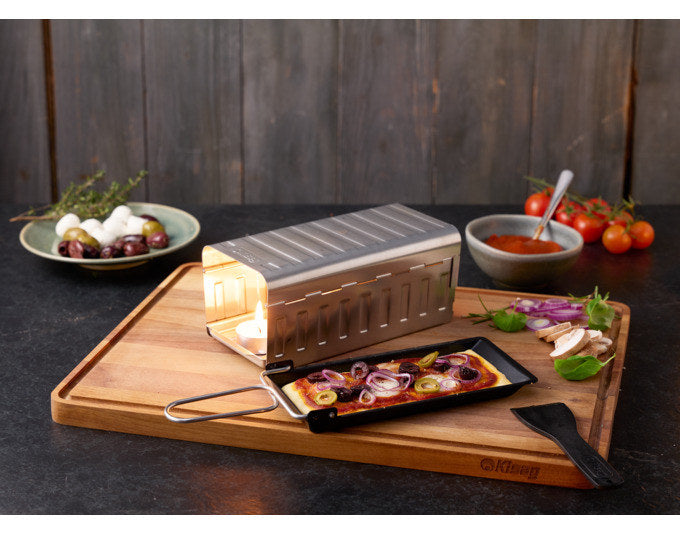 KISAG Raclette Candle Light Pro Mini-Ofen 18.5x9.2x8 cm in Silber präsentiert im Onlineshop von KAQTU Design AG. Raclette ist von KISAG