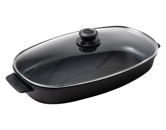 GASTROLUX Bräter EVO mit Glasdeckel Induktion 46x26x7 cm in präsentiert im Onlineshop von KAQTU Design AG. Topf ist von GASTROLUX