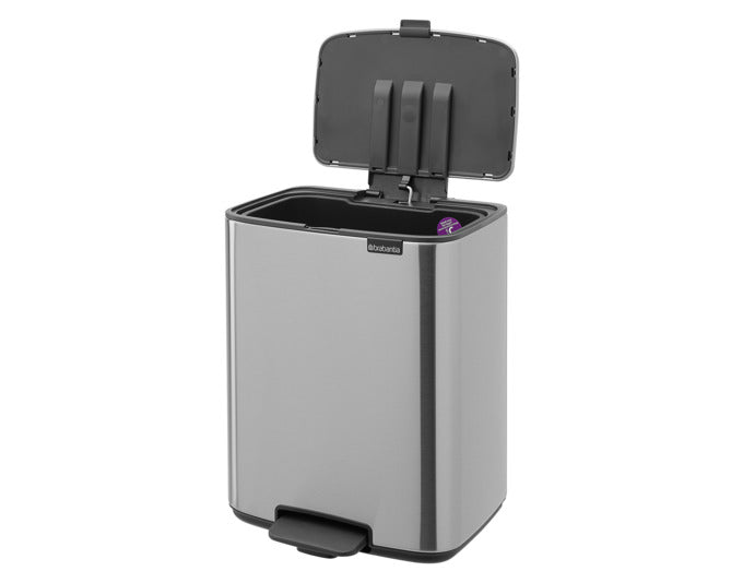 BRABANTIA Treteimer Bo matt steel FFP 12 l in präsentiert im Onlineshop von KAQTU Design AG. Mülleimer ist von BRABANTIA