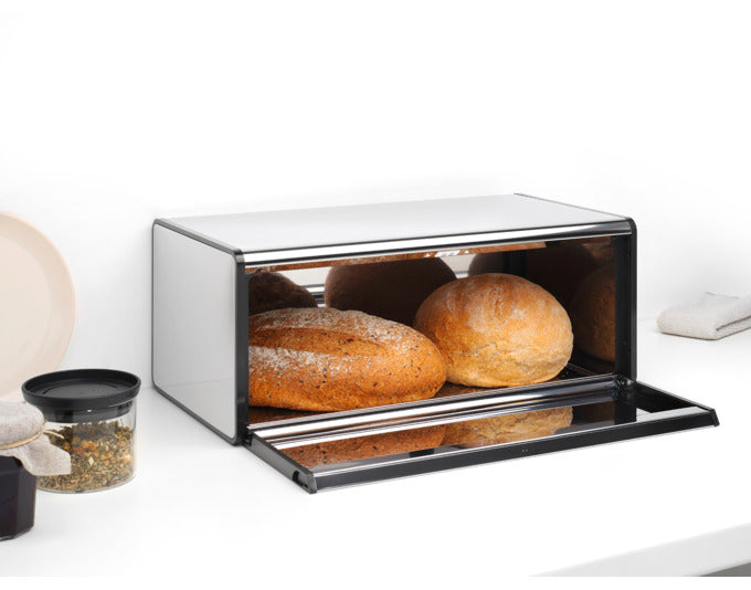 BRABANTIA Brotkasten brilliant steel 46.5x25x18.7 cm in präsentiert im Onlineshop von KAQTU Design AG. Brotkorb ist von BRABANTIA