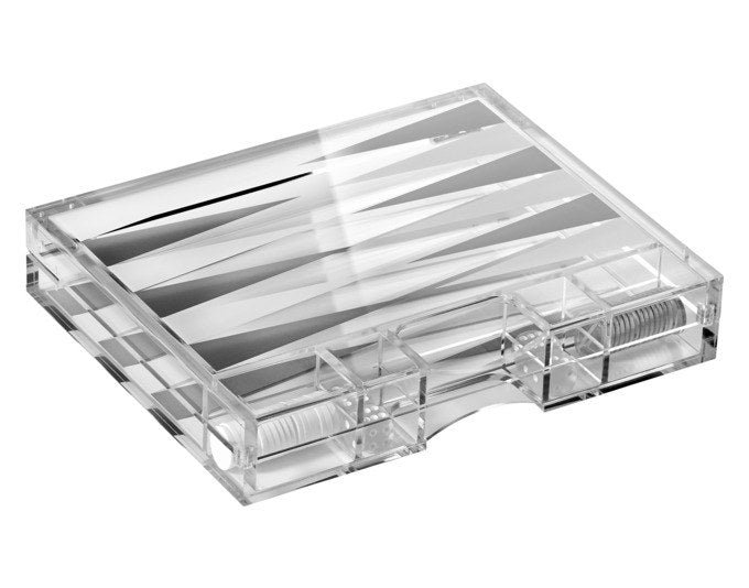 PHILIPPI Brettspiel Yap Backgammon Acryl in Transparent präsentiert im Onlineshop von KAQTU Design AG. Dekoration ist von PHILIPPI