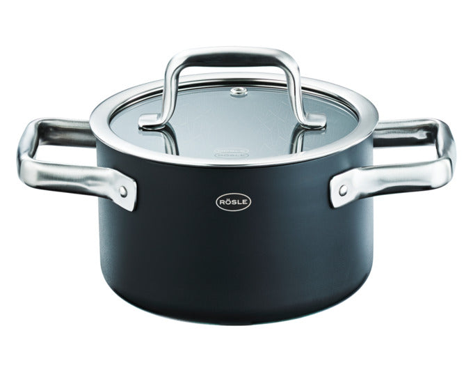 RÖSLE Kochtopf Ebonic ProNero ø 16 cm mit Deckel in präsentiert im Onlineshop von KAQTU Design AG. Topf ist von RÖSLE