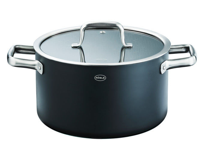 RÖSLE Kochtopf Ebonic ProNero ø 24 cm mit Deckel in präsentiert im Onlineshop von KAQTU Design AG. Topf ist von RÖSLE