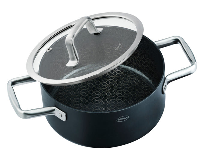 RÖSLE Kochtopf Ebonic ProNero ø 24 cm mit Deckel in präsentiert im Onlineshop von KAQTU Design AG. Topf ist von RÖSLE