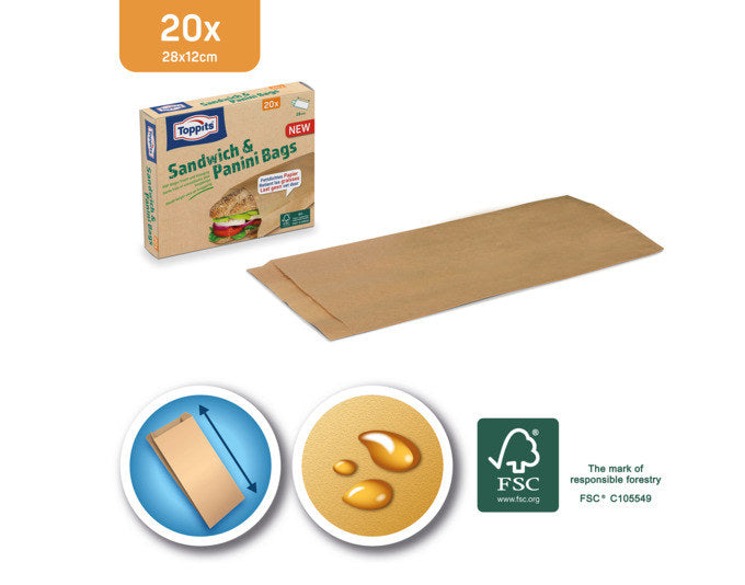 TOPPITS Sandwich & Paninibeutel 20 Stk. in präsentiert im Onlineshop von KAQTU Design AG. Folien + Beutel ist von TOPPITS