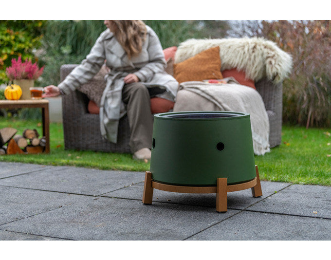 WOOH Feuerstelle Pellets Empress M in Grün präsentiert im Onlineshop von KAQTU Design AG. Feuerschale ist von WOOH