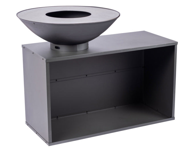 REDFIRE Feuerstelle Onyx Classic Table aus Stahl mit Abdeckung schwarz 80 cm in präsentiert im Onlineshop von KAQTU Design AG. Feuerstelle ist von REDFIRE