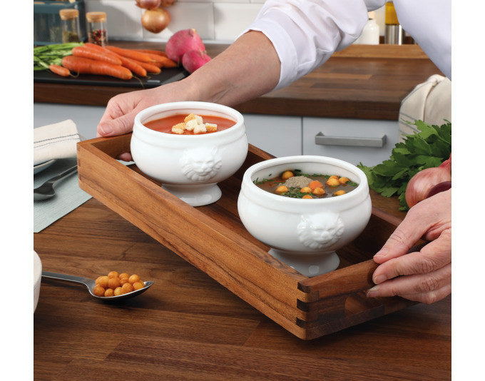 KÜCHENPROFI Löwenkopf-Terrine 450 ml ø 11 cm in Weiss präsentiert im Onlineshop von KAQTU Design AG. Schalen ist von KÜCHENPROFI