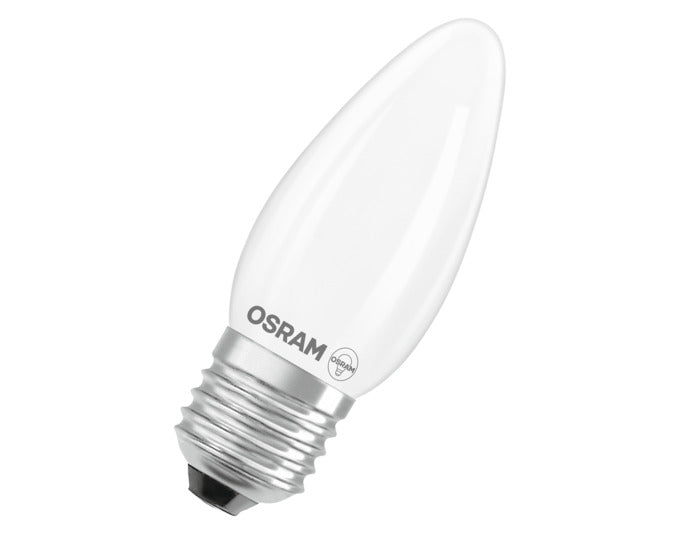 OSRAM LED-Lampe Retrofit Classic B E27 3.4W 470lm dimmable frosted Warm White in präsentiert im Onlineshop von KAQTU Design AG. Leuchtmittel ist von OSRAM