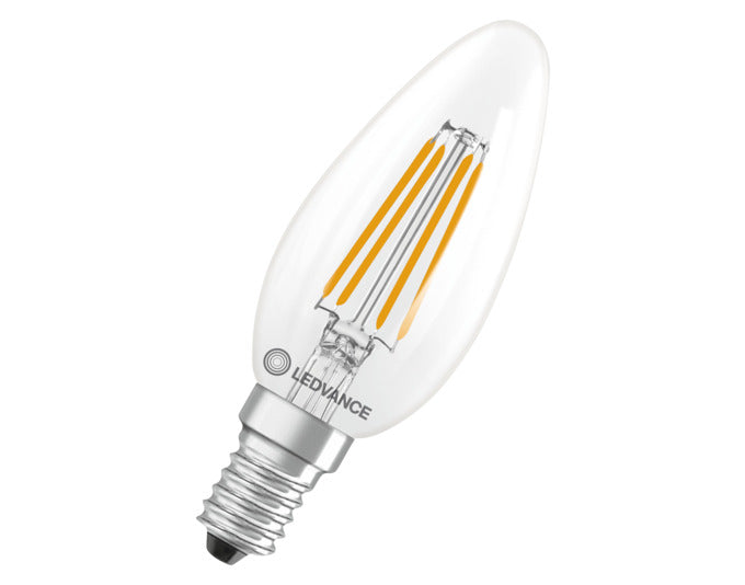 OSRAM LED-Lampe Retrofit Superstar Classic B E14 3.4W 470lm dimmable clear Warm White in präsentiert im Onlineshop von KAQTU Design AG. Leuchtmittel ist von OSRAM