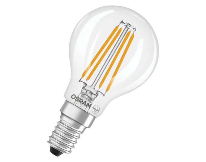 OSRAM LED-Lampe Retrofit Superstar Classic P E14 3.4W 470lm dimmable clear Warm White in präsentiert im Onlineshop von KAQTU Design AG. Leuchtmittel ist von OSRAM