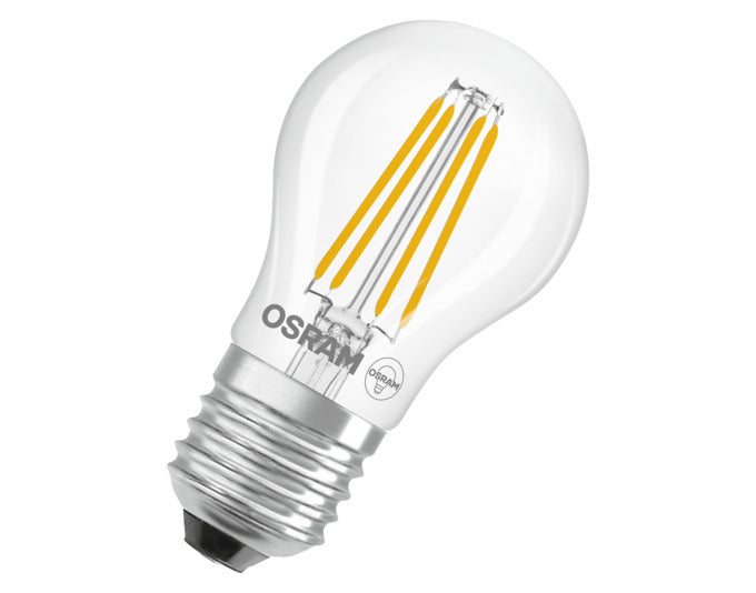 OSRAM LED-Lampe Retrofit Superstar Classic P E27 3.4W 470lm dimmable clear Warm White in präsentiert im Onlineshop von KAQTU Design AG. Leuchtmittel ist von OSRAM