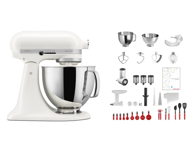 KITCHENAID Küchenmaschinenset Swiss Anniversary KSM200 4.8 l weiss in präsentiert im Onlineshop von KAQTU Design AG. Küchengerät ist von KITCHEN AID