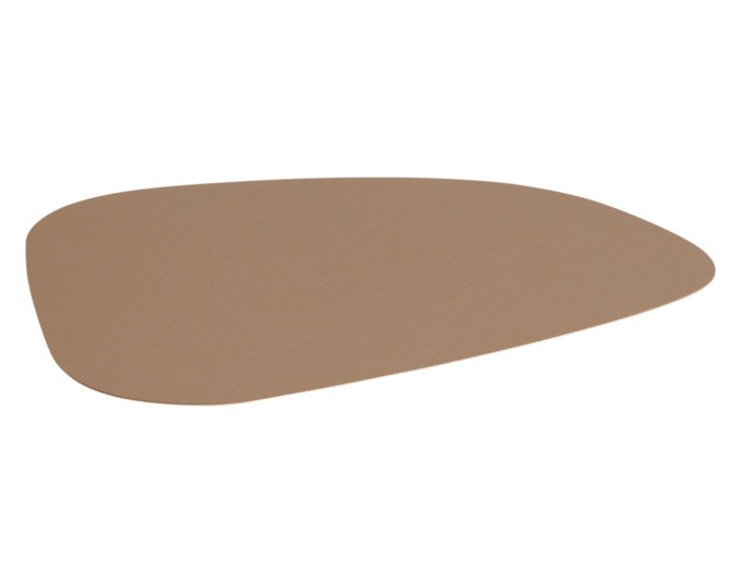 Zweifarbiges Tischset aus Kunstleder in Beige und Braun, rechteckige Form, Grösse 42 x 34 cm, glatte PVC-Oberfläche von Zeller Present.