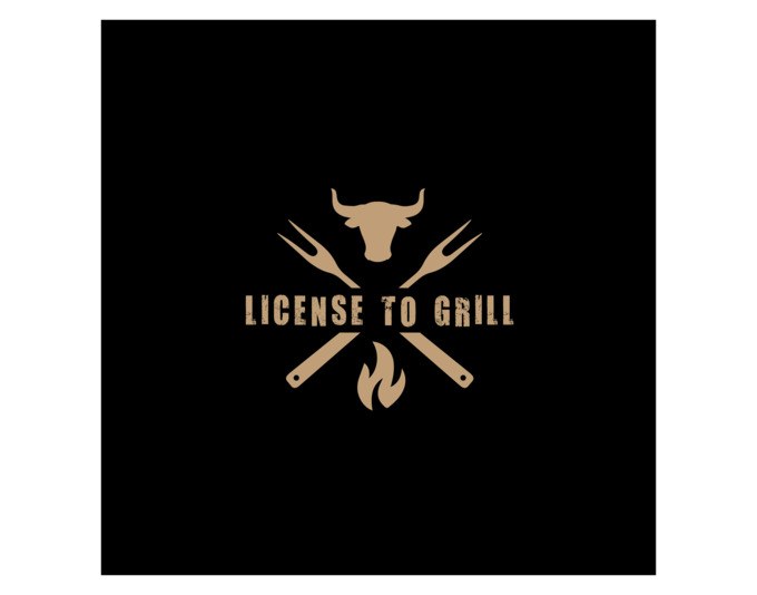 Schwarze Papierserviette 33x33 cm mit Grill-Motiv, dreilagig, 1/4 gefaltet, aus 100% Tissue gefertigt.