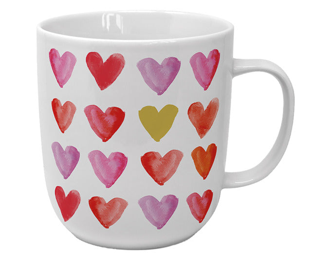 PPD Henkelbecher Aquarell Hearts in präsentiert im Onlineshop von KAQTU Design AG. Glas ist von PPD