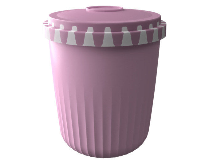 Runde KOCHBLUME Snackbox L 1-Click in Lavendel, 500 ml, mit Fächern und 1-Click-Verschluss, Kunststoff, Durchmesser 10 cm.