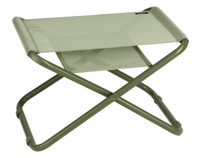 Kleiner grüner Outdoor-Hocker Next Evo von Lafuma in Moss, Ausführung Batyline Color Block