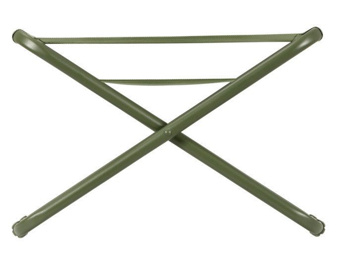 Kleiner grüner Outdoor-Hocker Next Evo von Lafuma in Moss, Ausführung Batyline Color Block