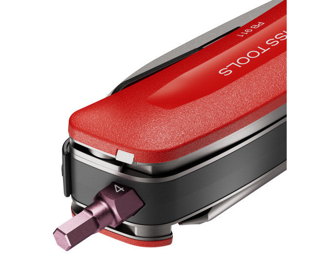 Rotes Taschenmesser NexusWork von PB Swiss Tools, Küchenmesser mit mehreren Werkzeugen