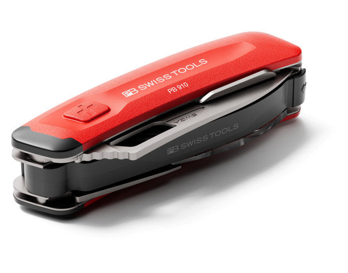 Rotes Taschenmesser NexusXplore von PB Swiss Tools mit Bits und Etui