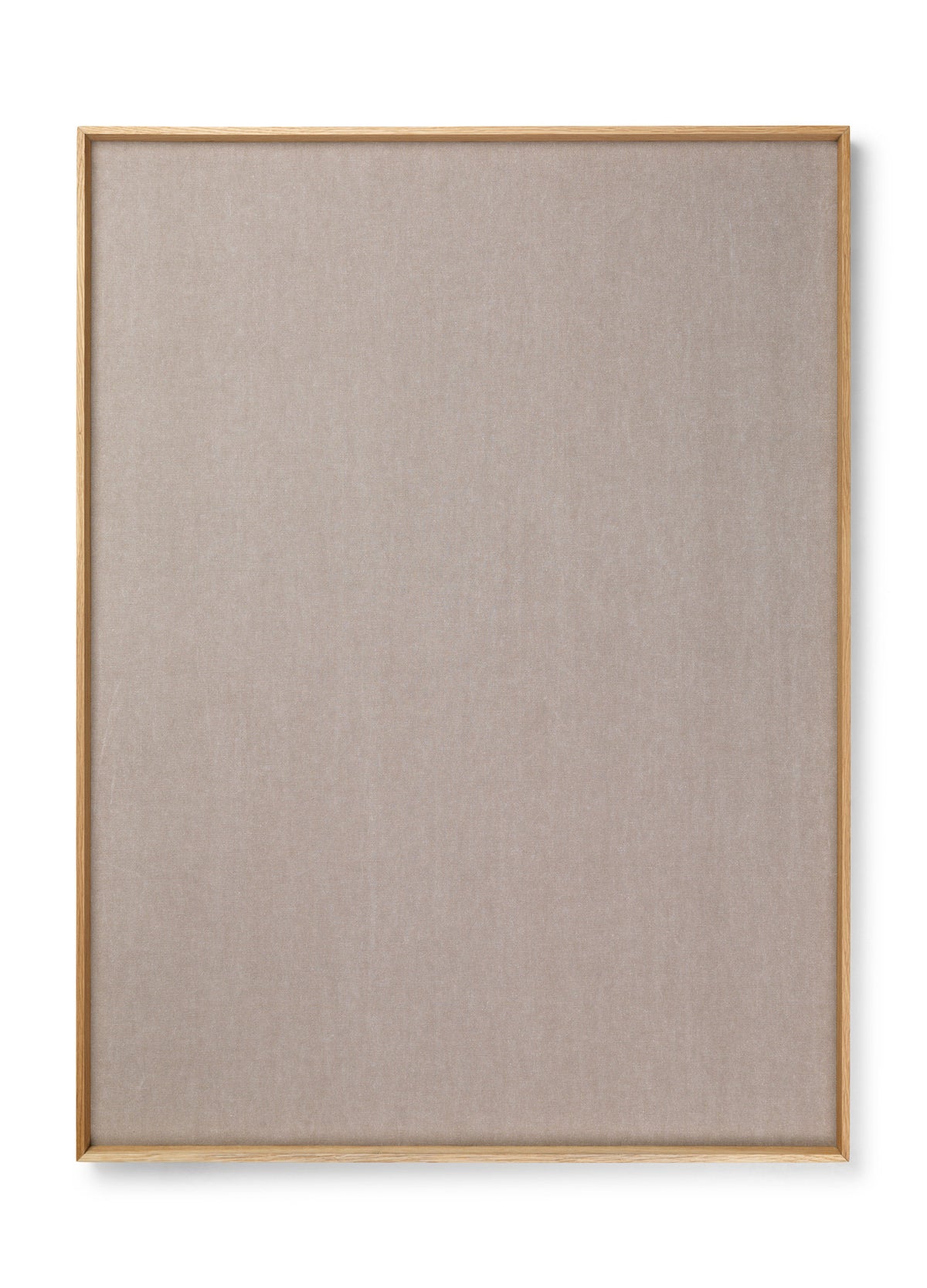 Scenery Pinnwand von Ferm Living mit Rahmen aus massivem Natureichenholz und Oberfläche aus beigem Baumwollleinen, schlichtes, natürliches Design