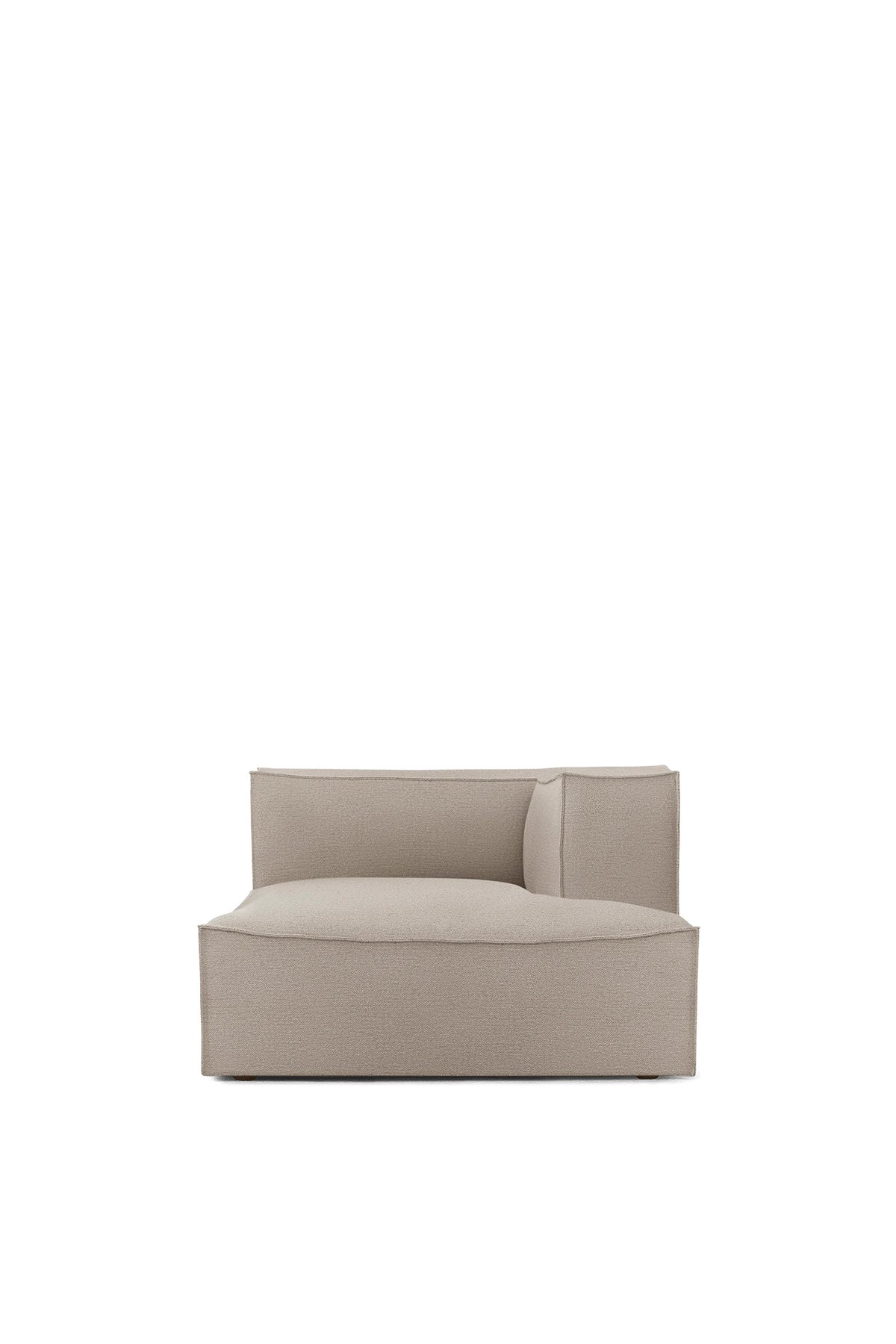 Niedriges modulares Sofa Catena mit Chaise longue in hellem Stoffbezug, weiche gerundete Form