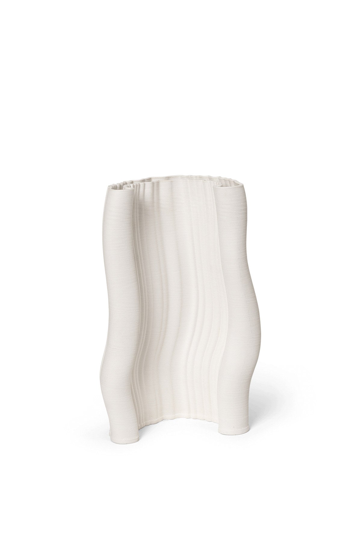 Moire Vase in Off-White präsentiert im Onlineshop von KAQTU Design AG. Vase ist von Ferm Living