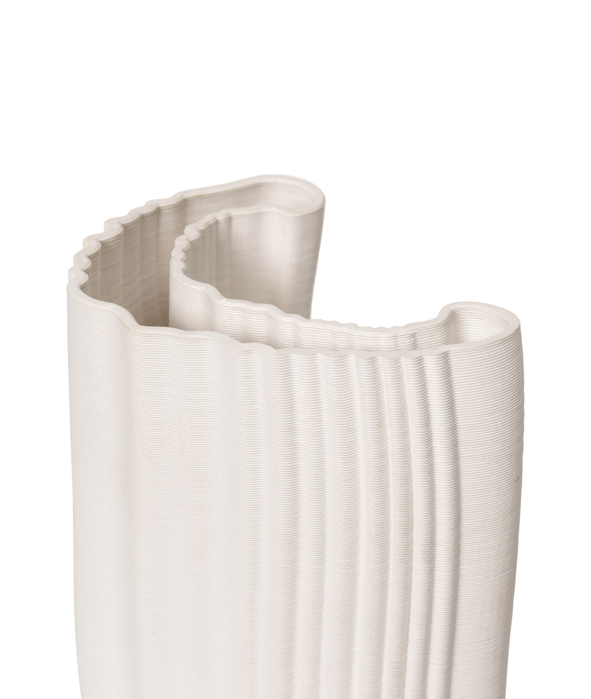 Moire Vase in Off-White präsentiert im Onlineshop von KAQTU Design AG. Vase ist von Ferm Living
