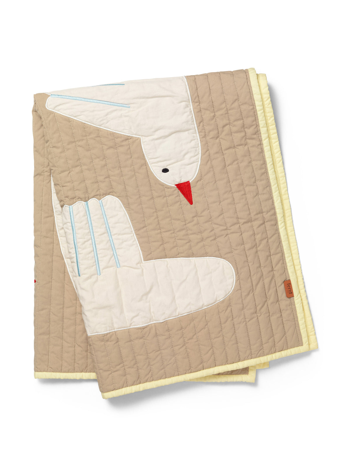 Bird Steppdecke in Sand präsentiert im Onlineshop von KAQTU Design AG. Wolldecke ist von Ferm Living
