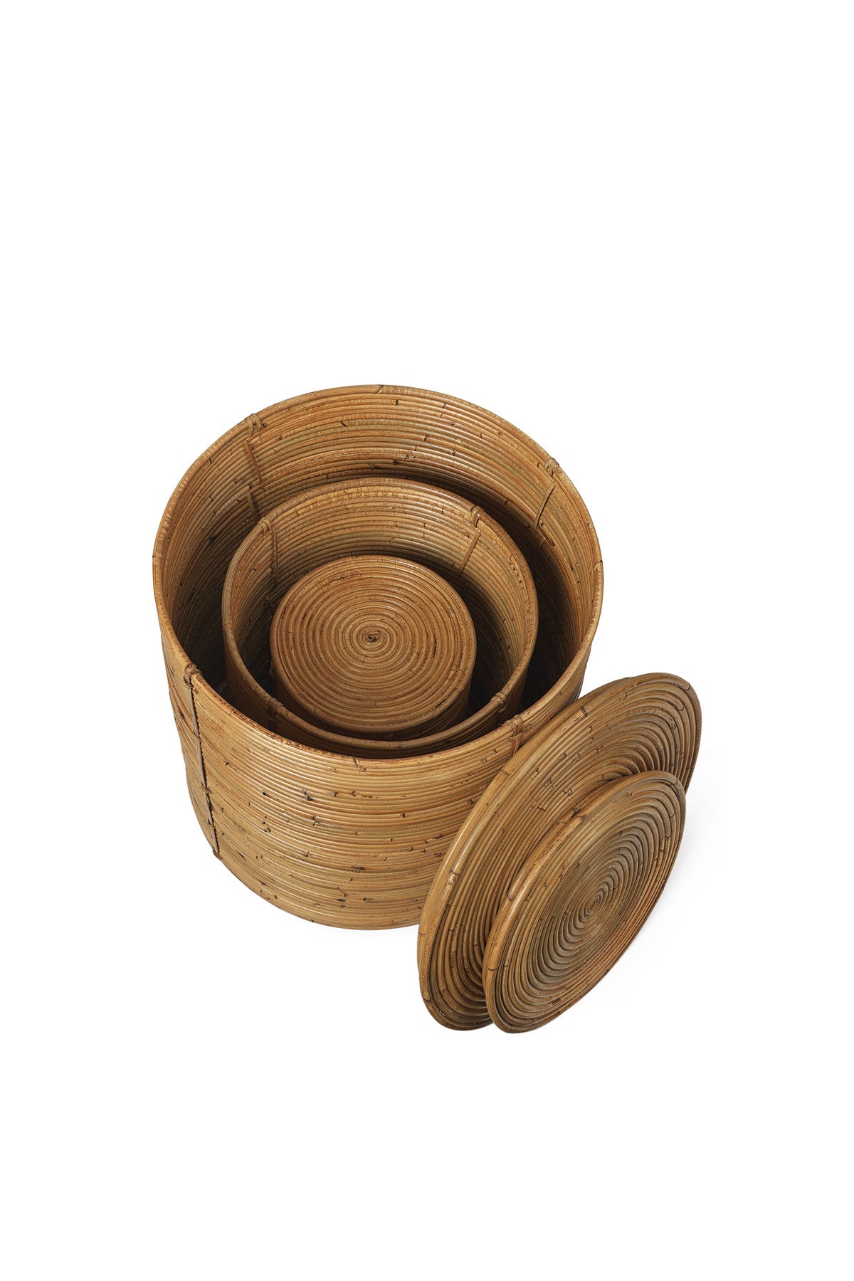 Column Wäschekorb 3er Set in Natur präsentiert im Onlineshop von KAQTU Design AG. Wäschekorb ist von Ferm Living