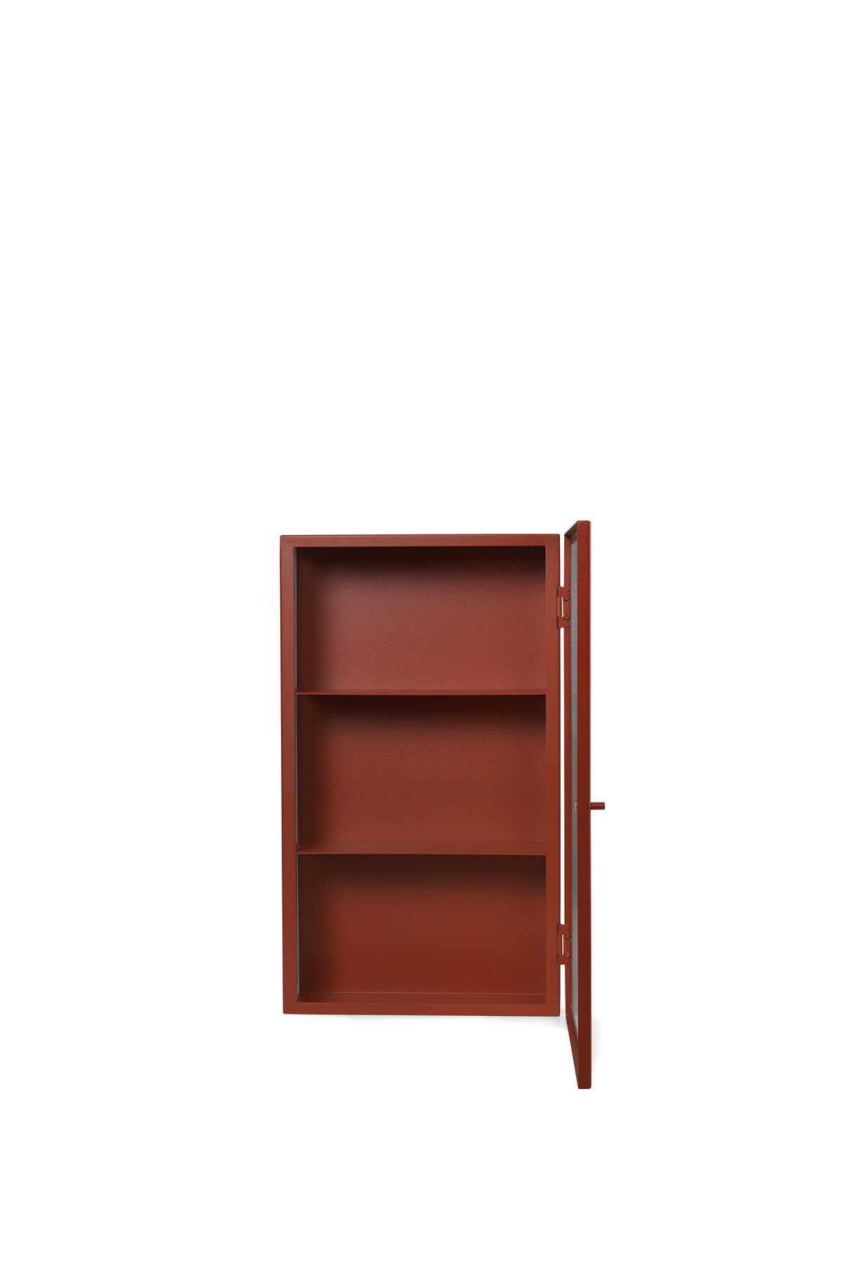 Haze Wandschrank, Geriffeltes Glas in Oxide Red präsentiert im Onlineshop von KAQTU Design AG. Wandschrank ist von Ferm Living