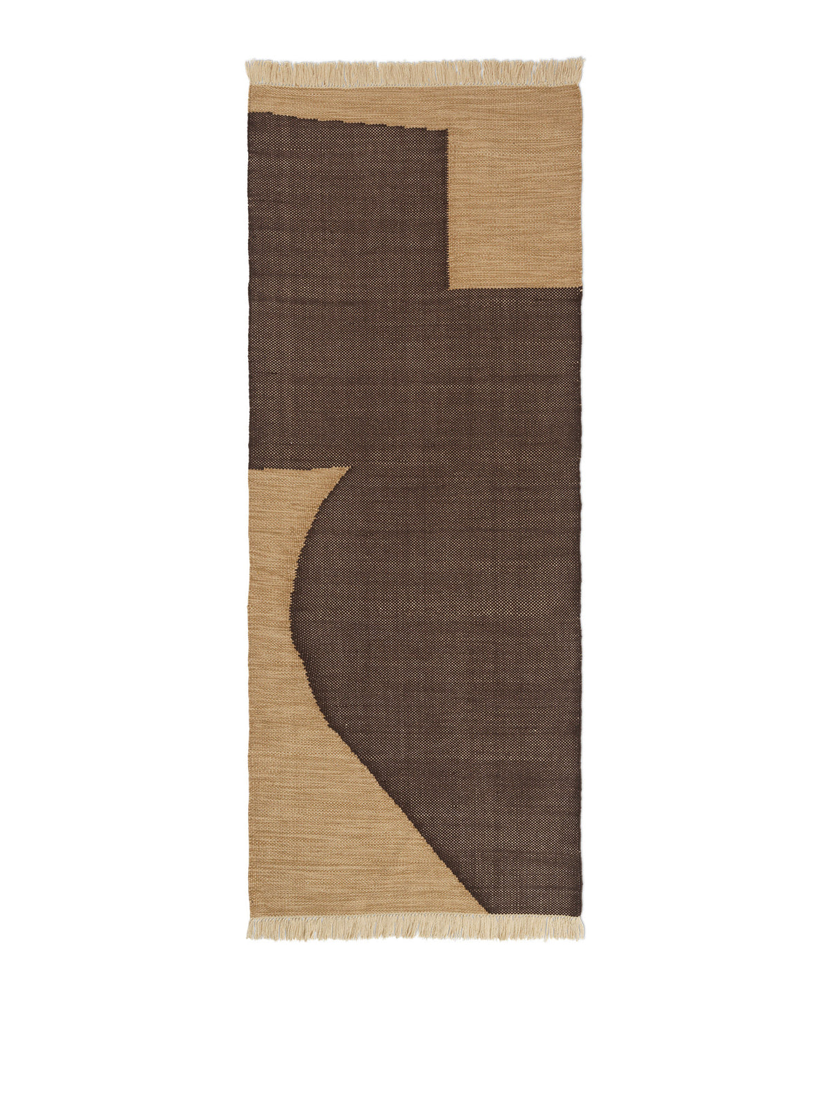 Forene Runner 80 x 200 in Tan/Chocolate präsentiert im Onlineshop von KAQTU Design AG. Teppich ist von Ferm Living