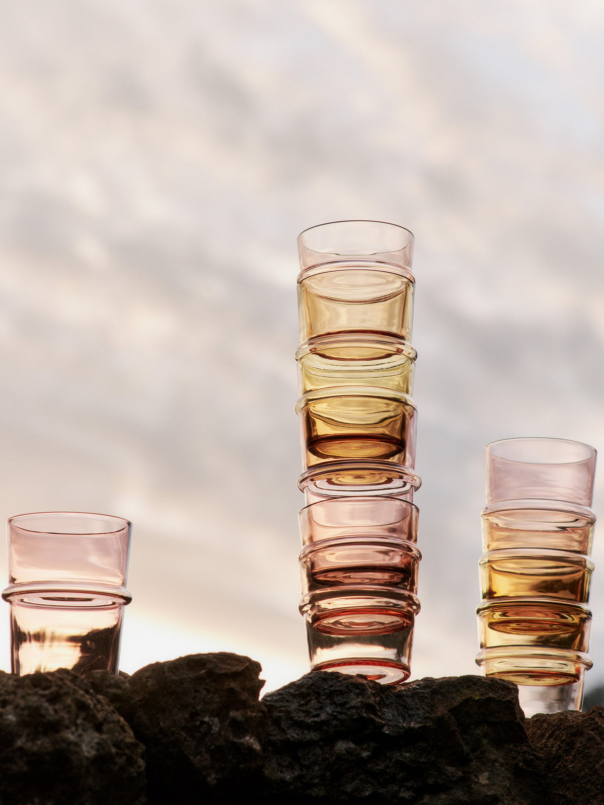 Boya Gläser High Set aus 2 in Malve präsentiert im Onlineshop von KAQTU Design AG. Glas ist von Ferm Living