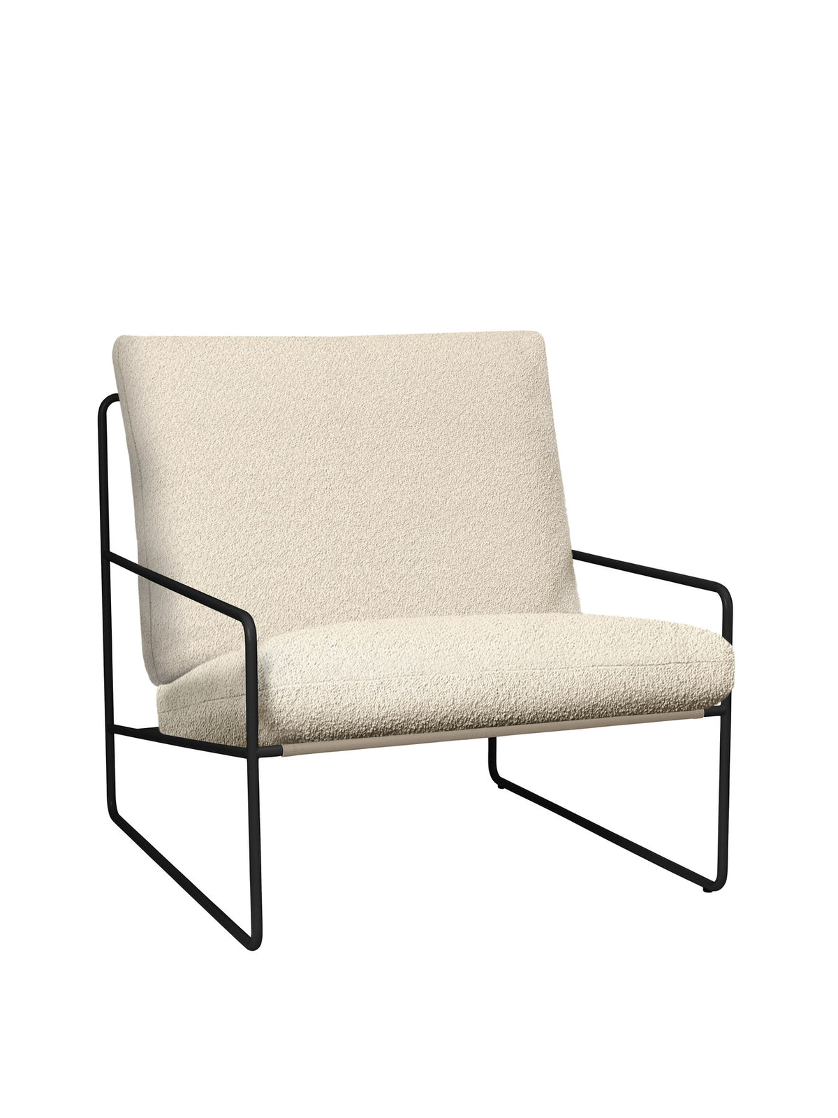 Desert 1-Sitzer in Schwarz/Weiss präsentiert im Onlineshop von KAQTU Design AG. Outdoor-Sessel ist von Ferm Living